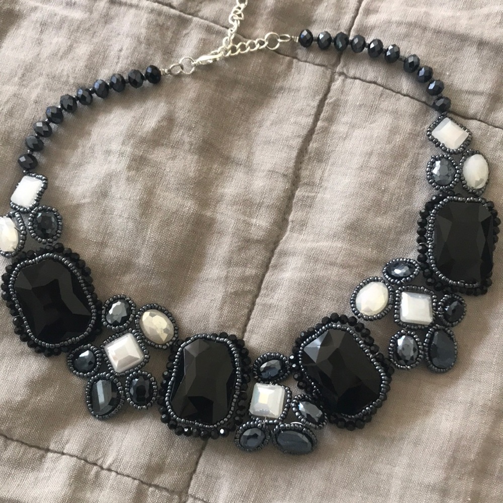 Gorgeous blue black and white choker/necklace